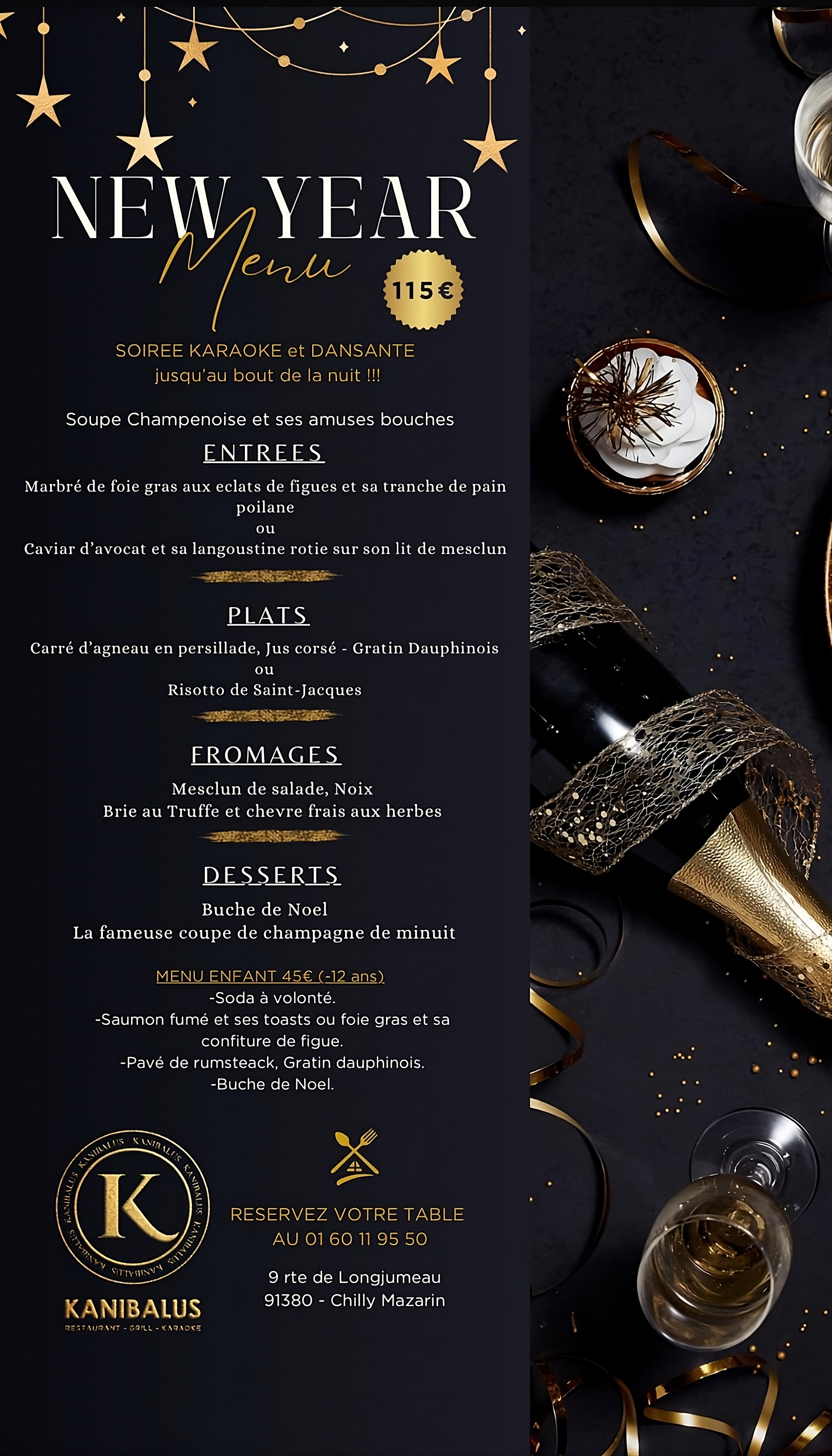Menu du Réveillon - New Year Menu